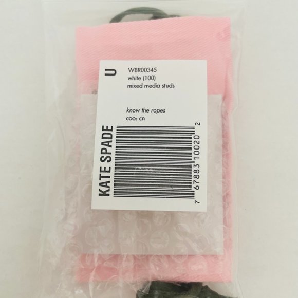 🌷NEW🌷Kate Spade New York Know The Ropes Mixed Media Studs Earrings, White - Picture 15 of 15